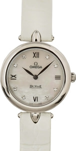 Womens Omega De Ville Prestige Dewdrop Mother of Pearl Diamond Dial