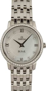 Omega De Ville 27.4MM Mother of Pearl Diamond Dial Retail $8,800 (58% OFF)