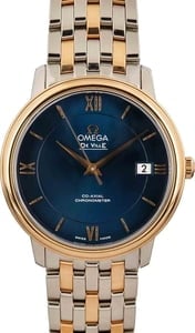 Ladies Omega De Ville Prestige Blue Roman Dial