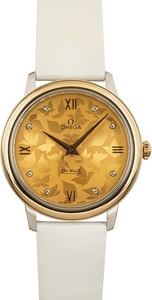 Ladies Omega De Ville Prestige Two Tone Butterfly Diamond Dial