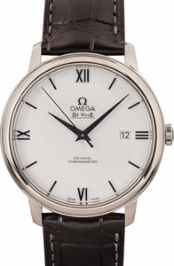 Omega De Ville Prestige White Roman Dial