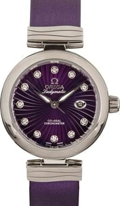 Ladies Omega De Ville Ladymatic Purple Diamond Dial