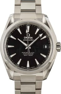 Omega Seamaster Aqua Terra Stainless Steel Black Teak Dial