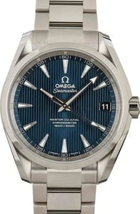 Omega Seamaster Blue Teak Dial Aqua Terra