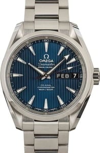 Omega Seamaster Aqua Terra Blue Annual Calendar Dial