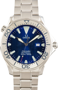 Pre-Owned Blue Wave Dial Omega Seamaster 300