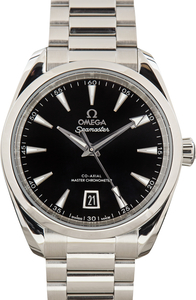 Used Omega Seamaster Black Dial Aqua Terra 150M Stainless Steel