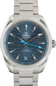 Pre-Owned Steel Omega Seamaster Aqua Terra 150M Blue Teak Dial