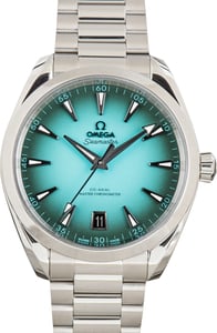 Used Stainless Steel Omega Seamaster Aqua Terra 150M Turquoise Dial