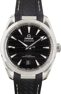 Used Omega Seamaster Aqua Terra 150M Black Horizontal Teak Dial