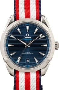 Preowned Omega Seamaster Aqua Terra 150M Blue Dial