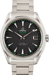 Pre-Owned Steel Omega Seamaster Aqua Terra Black Dial