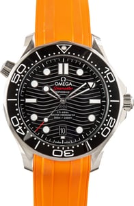 Used Omega Seamaster Diver 300M Stainless Steel Black Wave Dial