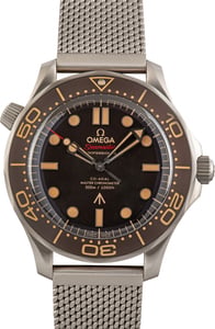 Used Titanium 007 Edition Omega Seamaster Diver 300M Brown Dial