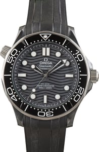 Pre-Owned Black Ceramic Omega Seamaster Diver 300M