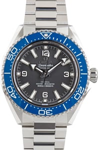 Used Stainless Steel Omega Seamaster Planet Ocean 6000M Matte Black Dial