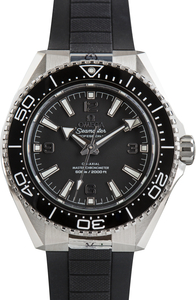 Used Steel on Rubber Omega Seamaster Planet Ocean 600M Black Dial