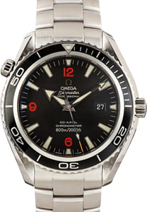 Pre-Owned Steel Omega Seamaster Black Arabic Dial