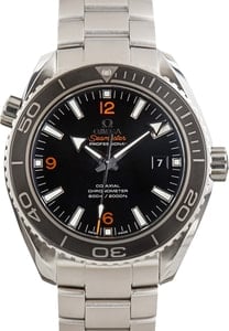 Omega Seamaster Stainless Steel Planet Ocean 600M Black Dial