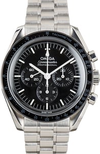 Used Stainless Steel Omega Speedmaster Moonwatch Black Dial