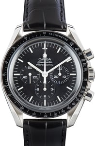 Used Stainless Steel Omega Speedmaster Professional Black Dial
