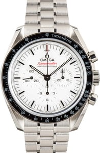 Pre-owned Omega Speedmaster Moonwatch White Dial