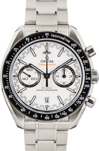 Pre-Owned White Chronograph Dial Omega Speedmaster Racing
