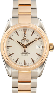 Used Omega Seamaster Aqua Terra Red Gold & Steel