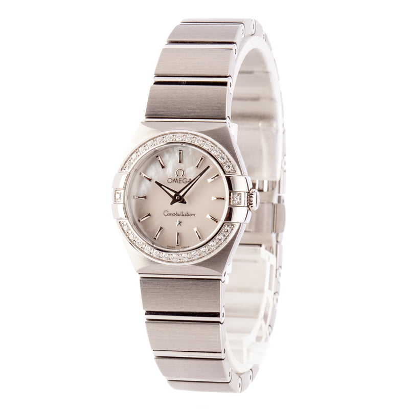 Ladies Omega Constellation White Mother of Pearl