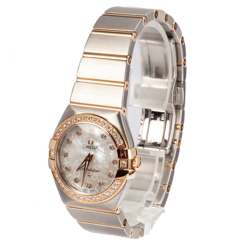 Ladies Omega Constellation Steel & Red Gold