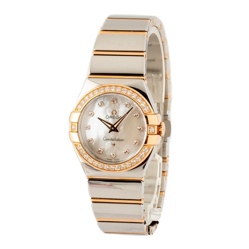 Ladies Omega Constellation Red Gold & Steel