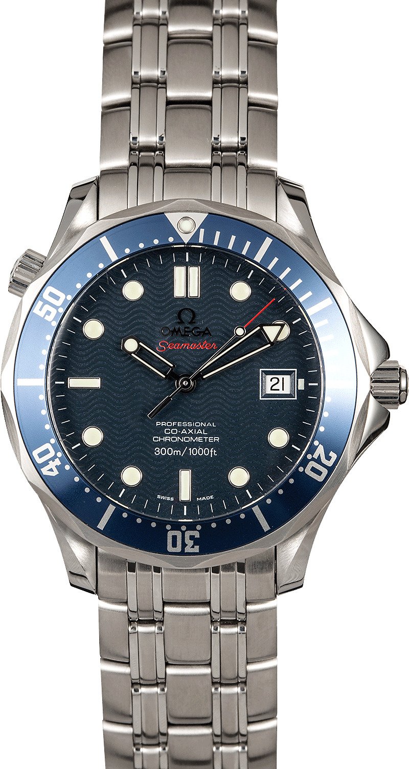 omega watch blue face