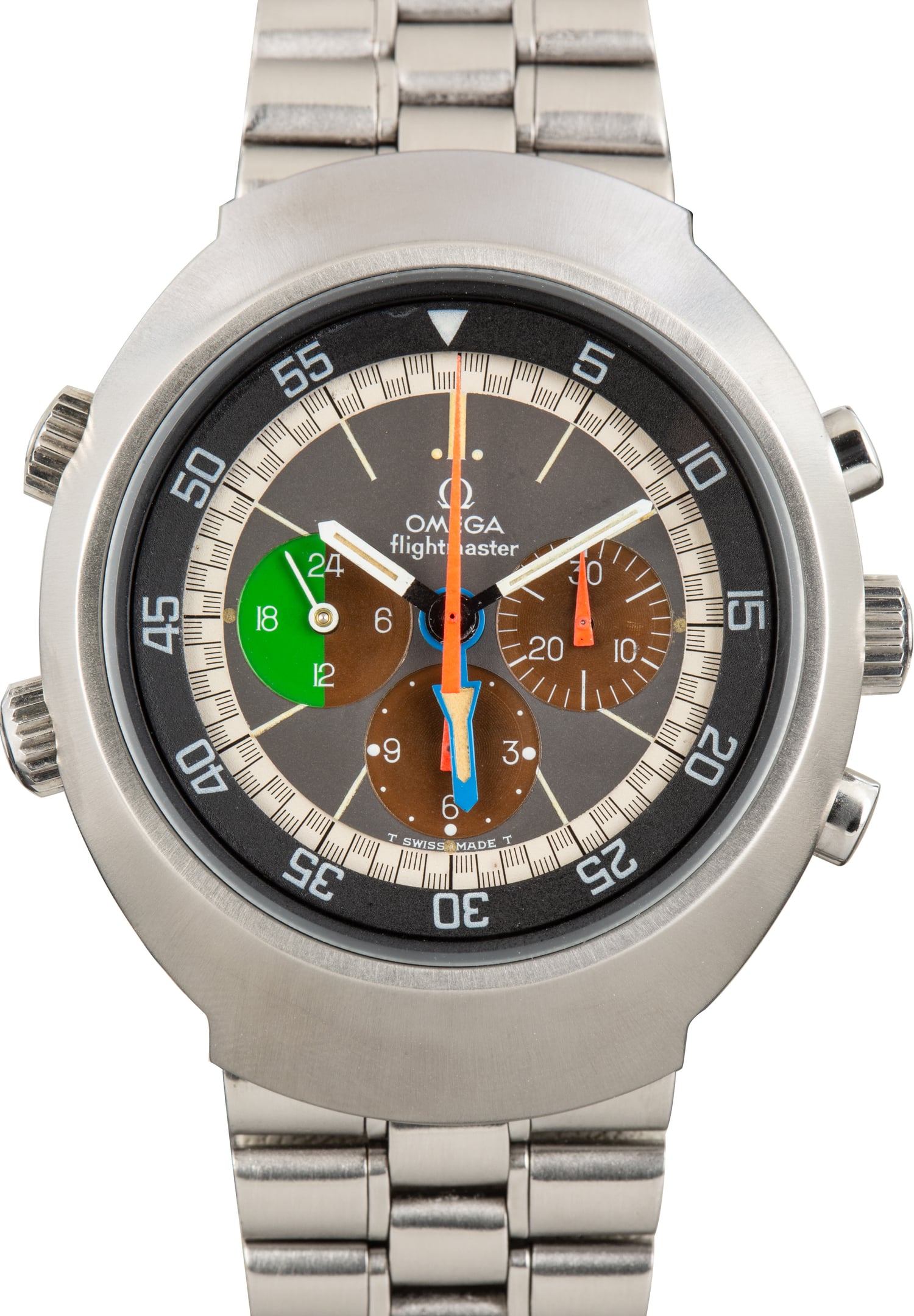 Vintage Stainless Steel Omega Flightmaster 145.0013 Chronograph