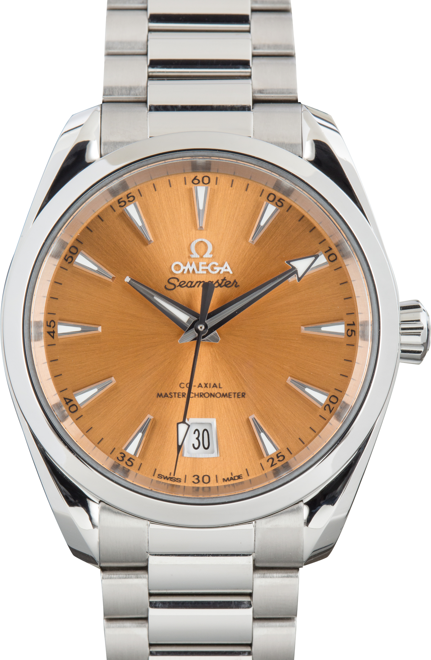 Pre-Owned Omega Seamaster Aqua Terra Shades Saffron Dial