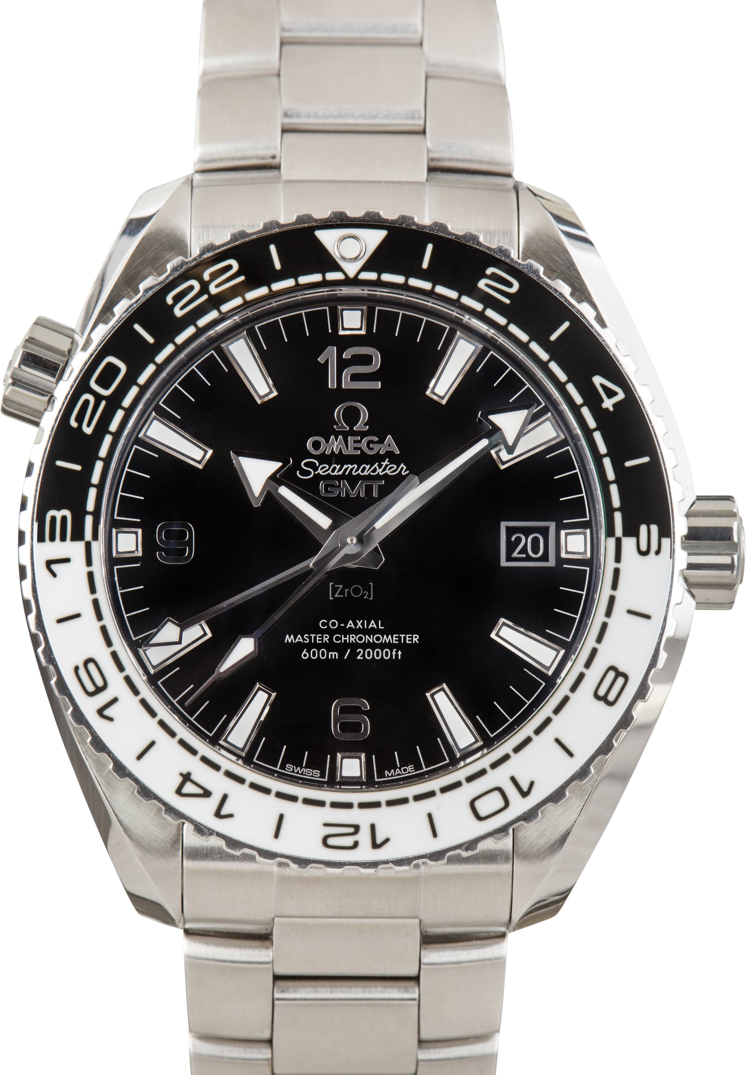 Used Steel Omega Seamaster Planet Ocean 600M Black & White Bezel