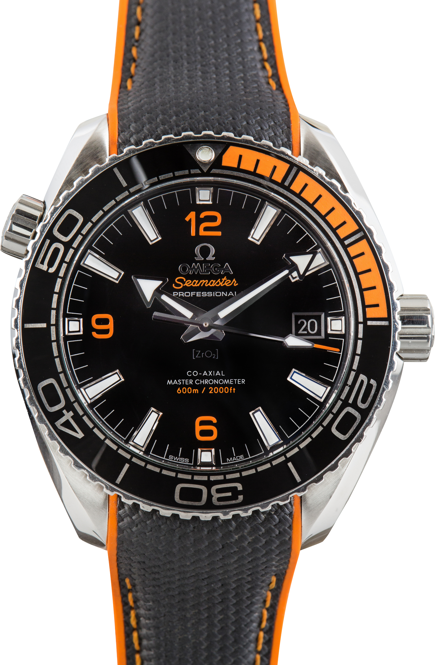 Used Omega Seamaster Planet Ocean 600M Co-Axial Black & Orange