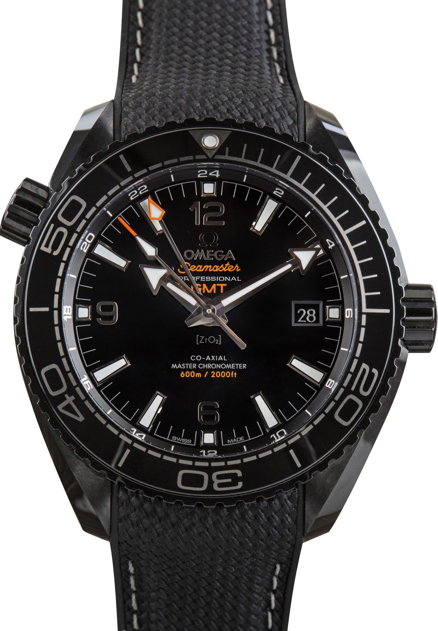 Pre-Owned Omega Seamaster Planet Ocean Deep Black Ceramic on Rubber
