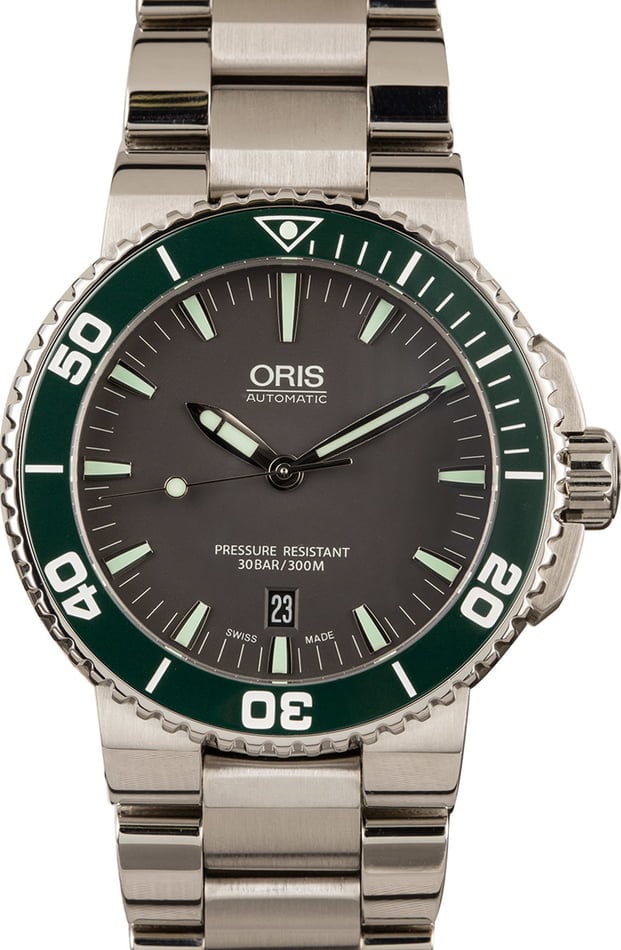 Oris aquis green bezel sale