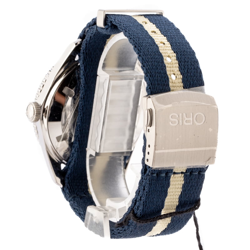 Oris Divers Sixty-Five Blue & Beige Fabric Strap