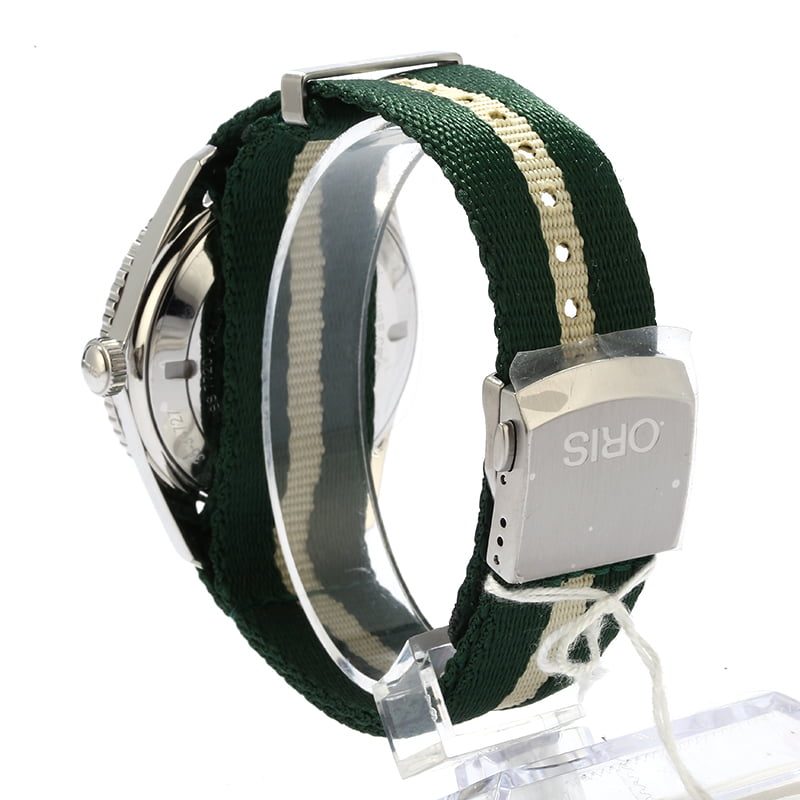 Oris Divers Sixty Five Green & Ivory Textile Strap