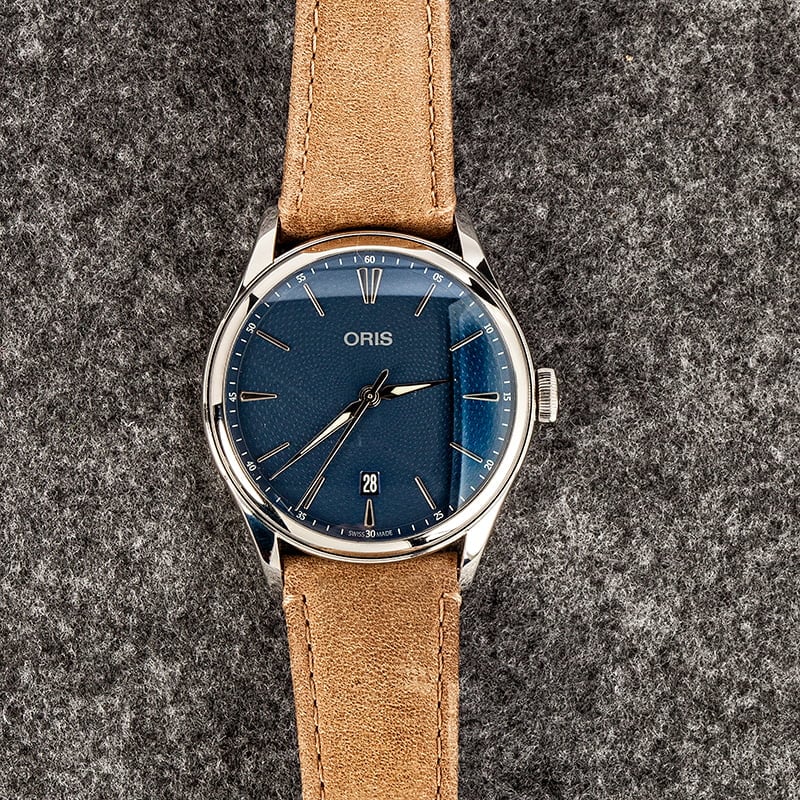 Oris Artelier Date Stainless Steel Blue Dial
