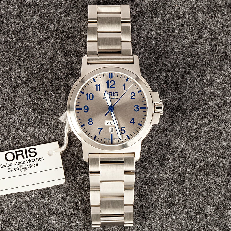 Oris BC3 Advanced Day Date Stainless Steel Silver Dial