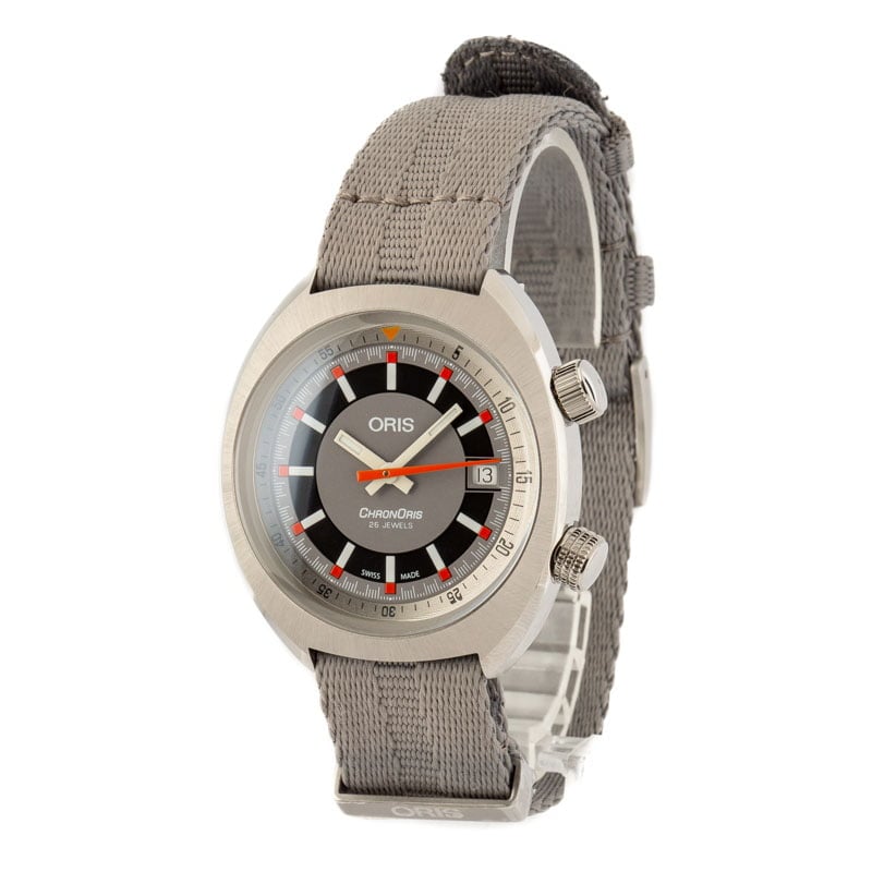 Oris Chronoris Date Grey Textile Strap