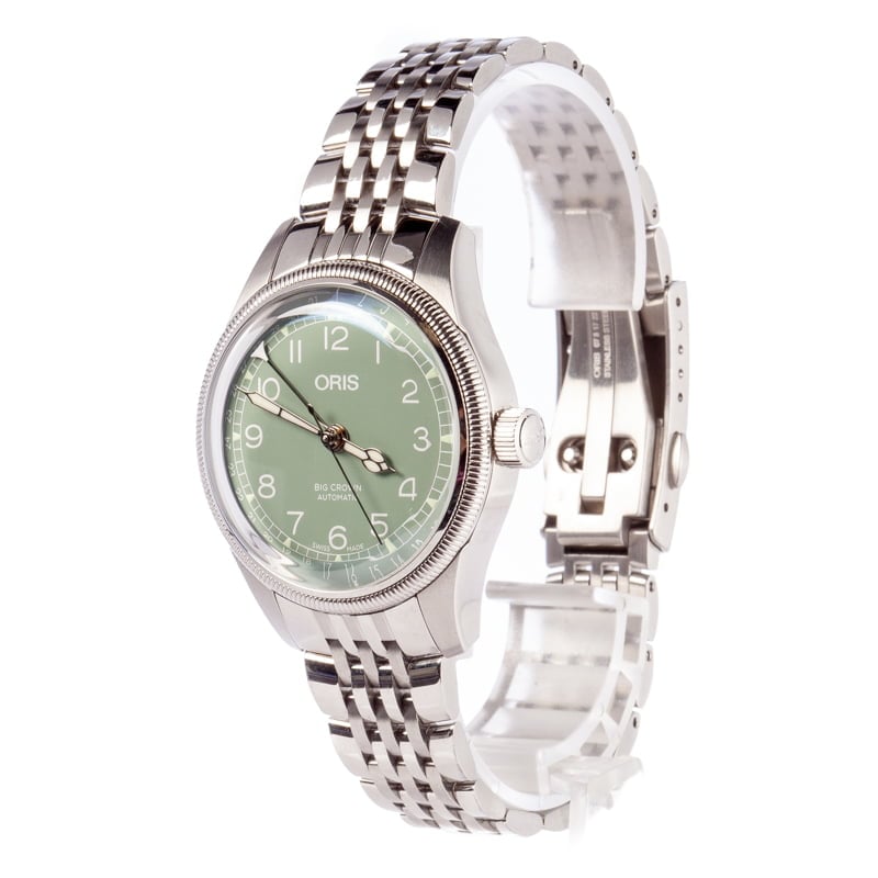 Oris Big Crown Pointer Date Stainless Steel Green Dial