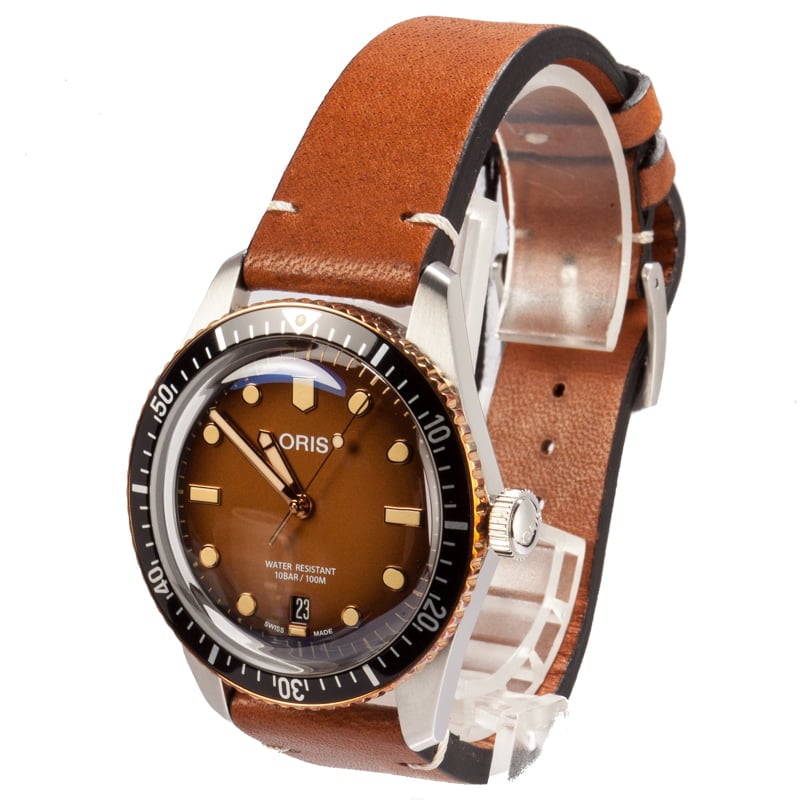 Oris Divers Sixty-Five Steel & Bronze Brown Dial