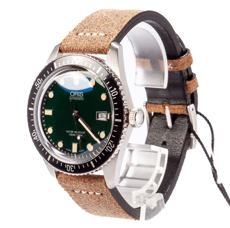 Oris Divers Sixty-Five Brown Leather Strap