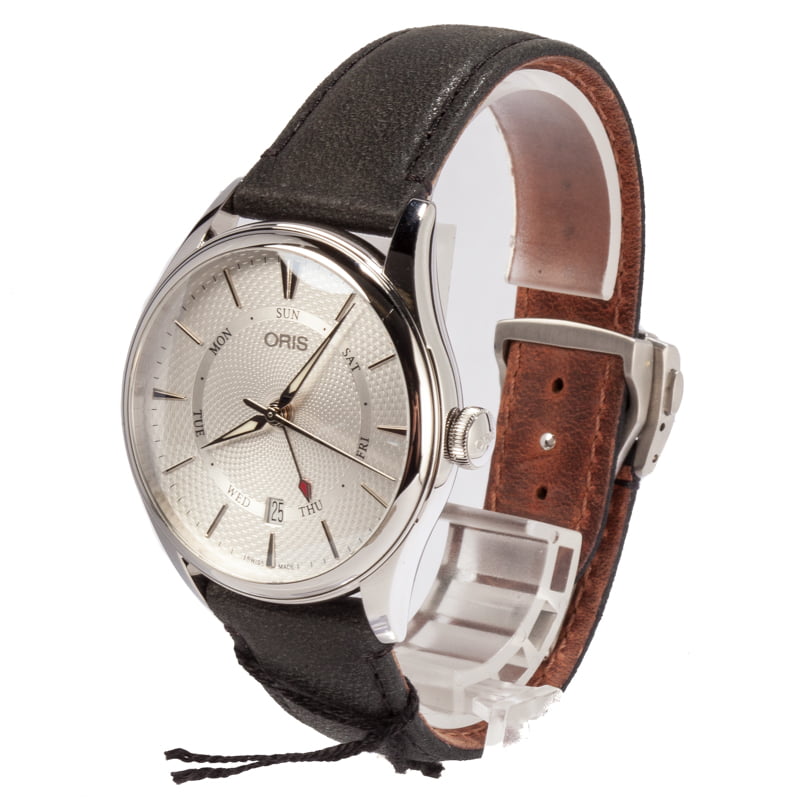 Oris Artelier Pointer Day Date Leather Strap