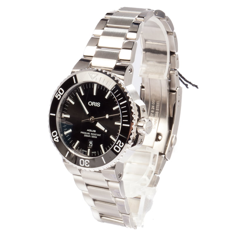 Oris Aquis Date Stainless Steel Black Dial