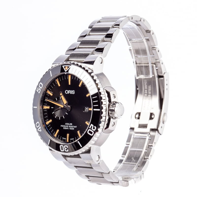 Oris Aquis Small Second, Date Black Dial