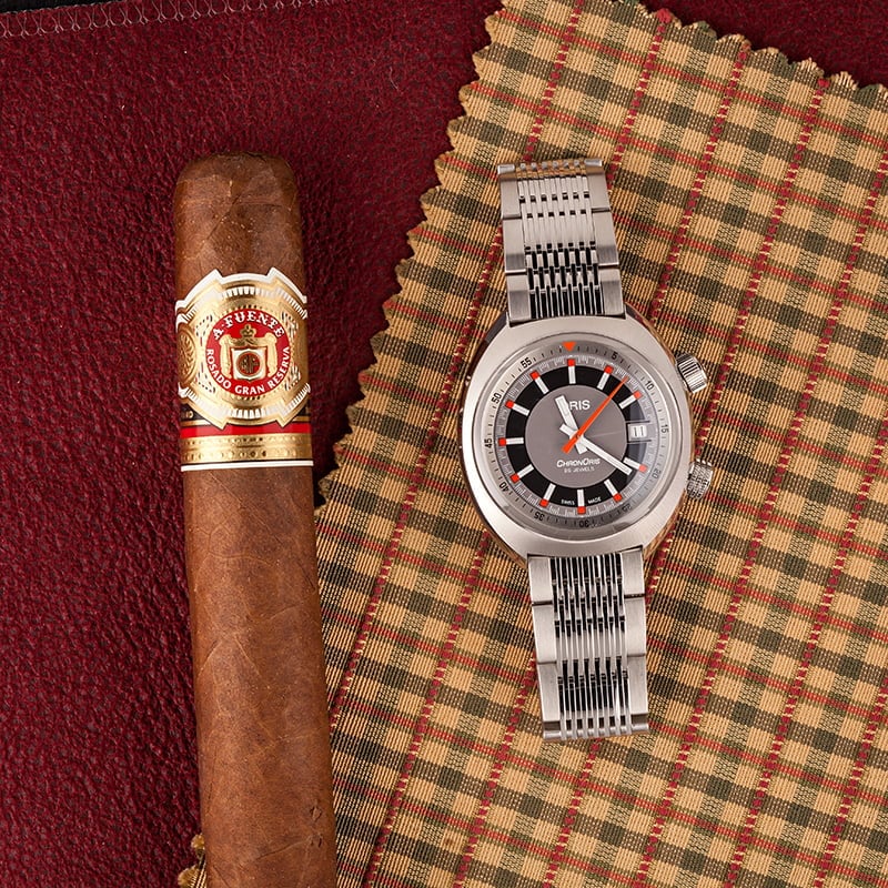 Factory Stickered Oris Chronoris Date Grey Dial 39MM